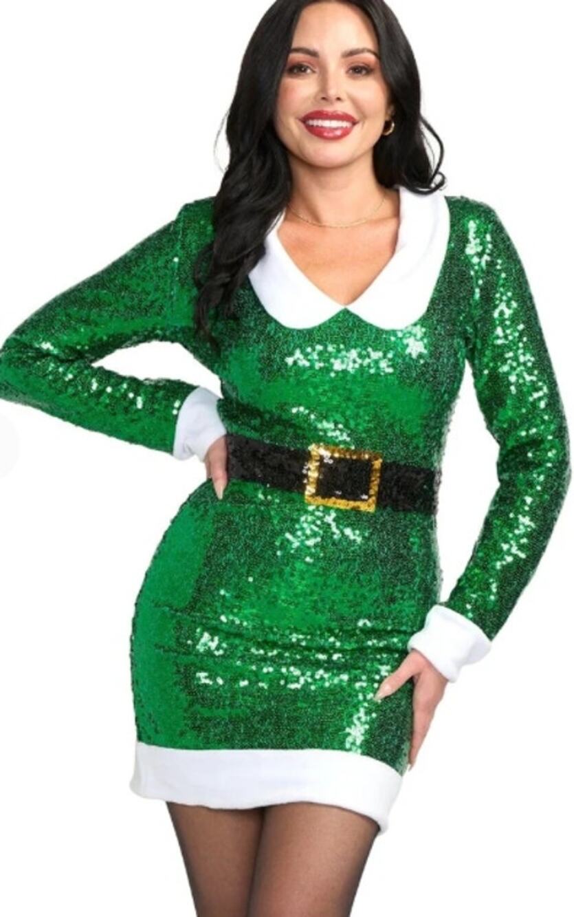 Tipsy Elves Elf Green Sequin Dress, Women's Size XS, NWT